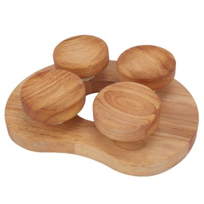 VBESTLIFE Wooden Sauna Headrest with Rotating Disc, Oak Sauna Pillow for Neck and Shoulder Pain Relief