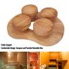 VBESTLIFE Wooden Sauna Headrest with Rotating Disc, Oak Sauna Pillow for Neck and Shoulder Pain Relief view 2