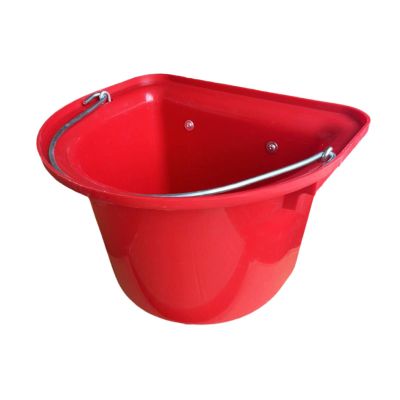 YsXoWiui Horse Feed Bucket with Flat Back and Fence Mount
