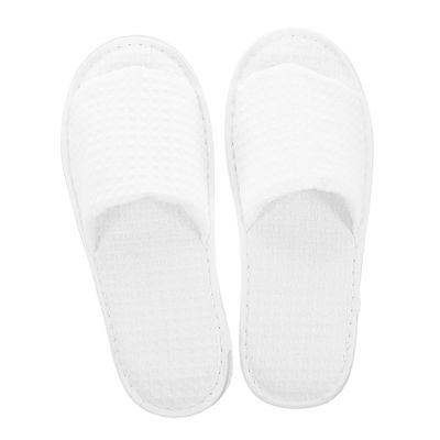 Zerodeko Guest Slippers, 5 Pairs, Fabric, Open Toe, White