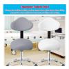 FXLUHAY Adjustable Saddle Stool with Wheels and Backrest, White view 3
