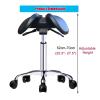 FXLUHAY Saddle Chair, Split Rolling Stool, Professional Saddle Stool for Dental Clinics and Beauty Salons, 360° Swivel Wheels, Height-Adjustable (52–70 cm / 20.5–27.5 in) view 2