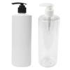 STOBAZA 2-Pack 500 ml Refillable Pump Bottles, Odorless Lotion Dispensers, Reusable, Transparent and White view 1