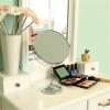 KEYQEEN Freestanding Makeup Mirror, 360° Rotating Double-Sided 1x/10x Magnifying Mirror with Stand, Black, 6 Inch view 3