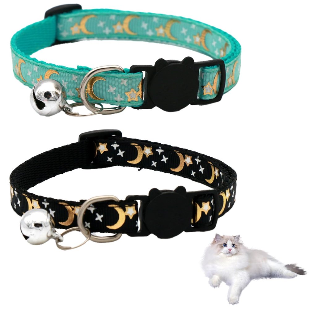 2-Pack Cat Collars with Safety Closure
