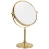 KEYQEEN Freestanding Cosmetic Mirror, 360° Rotating, Double-Sided 1x/10x Magnifying Mirror with Stand, Gold, 8 Inch view 3