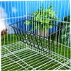 2-Pack Black Metal Hay Racks for Rabbit Cages with Hooks view 4
