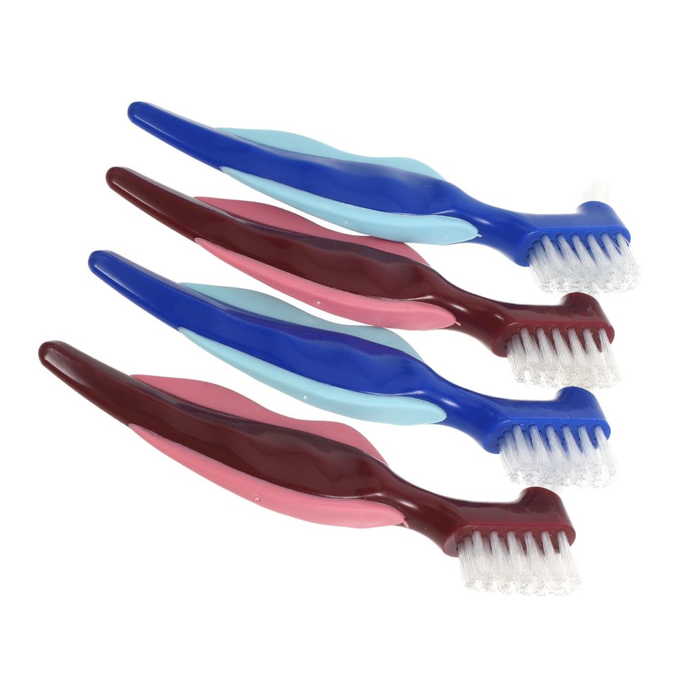 Yardwe 4-Piece Double-Ended Denture Brushes