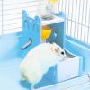 Blue 2-in-1 Rat Hamster Pet Water Bottle Feeder view 4