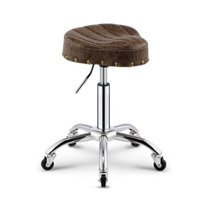 FXLUHAY Massage and Beauty Salon Spa Master Massage Swivel Saddle Stool with Durable Pneumatic Hydraulic Lift (A)