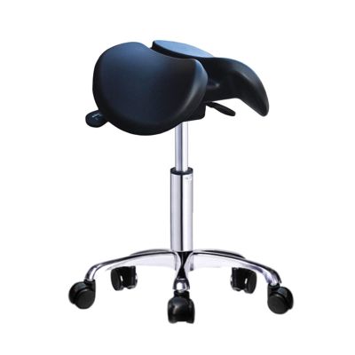 FXLUHAY Treatment Stool, Adjustable Saddle Stool, Hydraulic Heavy-Duty Salon Swivel Chair Without Pedal