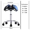 FXLUHAY Treatment Stool, Adjustable Saddle Stool, Hydraulic Heavy-Duty Salon Swivel Chair Without Pedal view 2