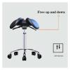 FXLUHAY Treatment Stool, Adjustable Saddle Stool, Hydraulic Heavy-Duty Salon Swivel Chair Without Pedal view 3