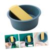 Blue PP Hand-Wash Basin with Washboard, 1 Set view 2
