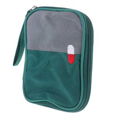TOYANDONA Portable Oxford Fabric First Aid Bag, Compact Green Medical Storage Pouch for Travel and Outdoors