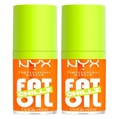 NYX Professional Makeup Fat Oil Chillz Lip Gloss, Shade 15 Citrus Chiller, 2-Pack