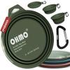 OHMO Foldable Dog Bowl with Stainless Steel Ring, 800ml Premium Silicone Bowl for Dogs & Cats view 1