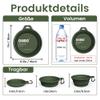 OHMO Foldable Dog Bowl with Stainless Steel Ring, 800ml Premium Silicone Bowl for Dogs & Cats view 2