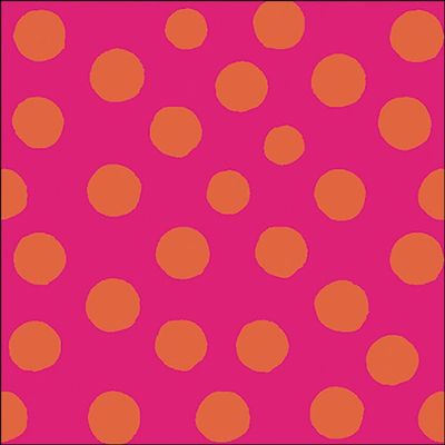 33x33cm Paper Napkins - 20 Pack - Eco-Friendly with Orange Dots