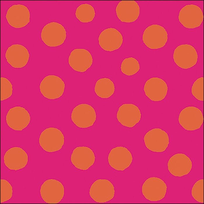 33x33cm Paper Napkins - 20 Pack - Eco-Friendly with Orange Dots