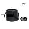 Folding Foot Bath Bucket, Portable Foot Soaking Basin for Camping and Travel, Black view 2
