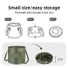 Folding Foot Bath Bucket, Portable Foot Soaking Basin for Camping and Travel, Black view 4