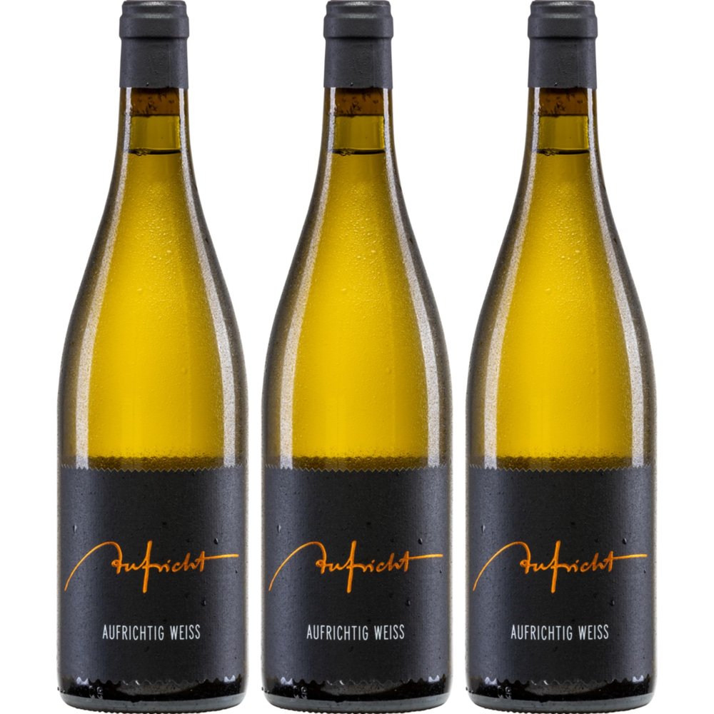 Weingut Aufricht Aufrichtig Weiss Dry White Wine, Germany, incl. FeinWert eBook (3 x 0.75 L)
