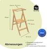 Ette Tete STEP'n'FOLD Adjustable Folding Learning Tower (Wood) view 4