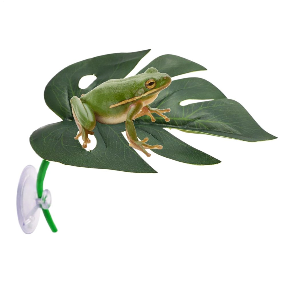 Generic Terrarium Decor | Artificial Leaf Plants for Reptile Terrariums