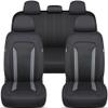 Protective Seat Cover Complete Set for Volvo C40, 2021 and Newer, Black/Gray FT2 view 1
