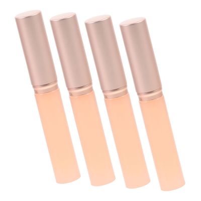 4-Piece Silicone Lip Brush Set with Protective Case, Round Head