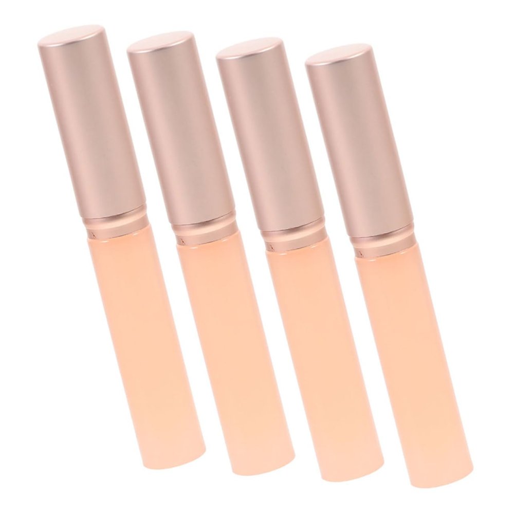 4-Piece Silicone Lip Brush Set with Protective Case, Round Head