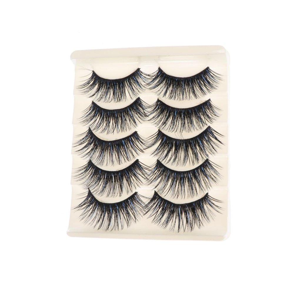 False Eyelashes, 5 Pairs, High-Grade Fiber