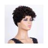 Short Pixie Cut Curly Bob 100% Human Hair Wig for Women, Brazilian Remy Hair, Full Machine-Made Afro Curly Wig, Adds Hair Volume (Ombre Brown) view 4