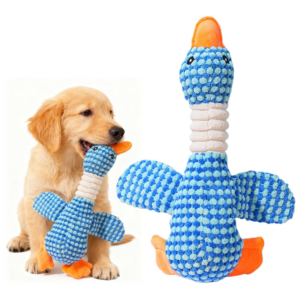 AHEJIOO Indestructible Dog Toy - Interactive Squeaky Goose Design