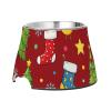 Christmas Pet Bowl with Elevated Stainless Steel Stand view 2
