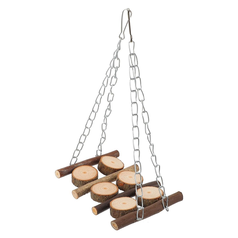 Homoyoyo Wooden Parrot Swing for Bird Cages