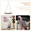 Homoyoyo Wooden Parrot Swing for Bird Cages view 3