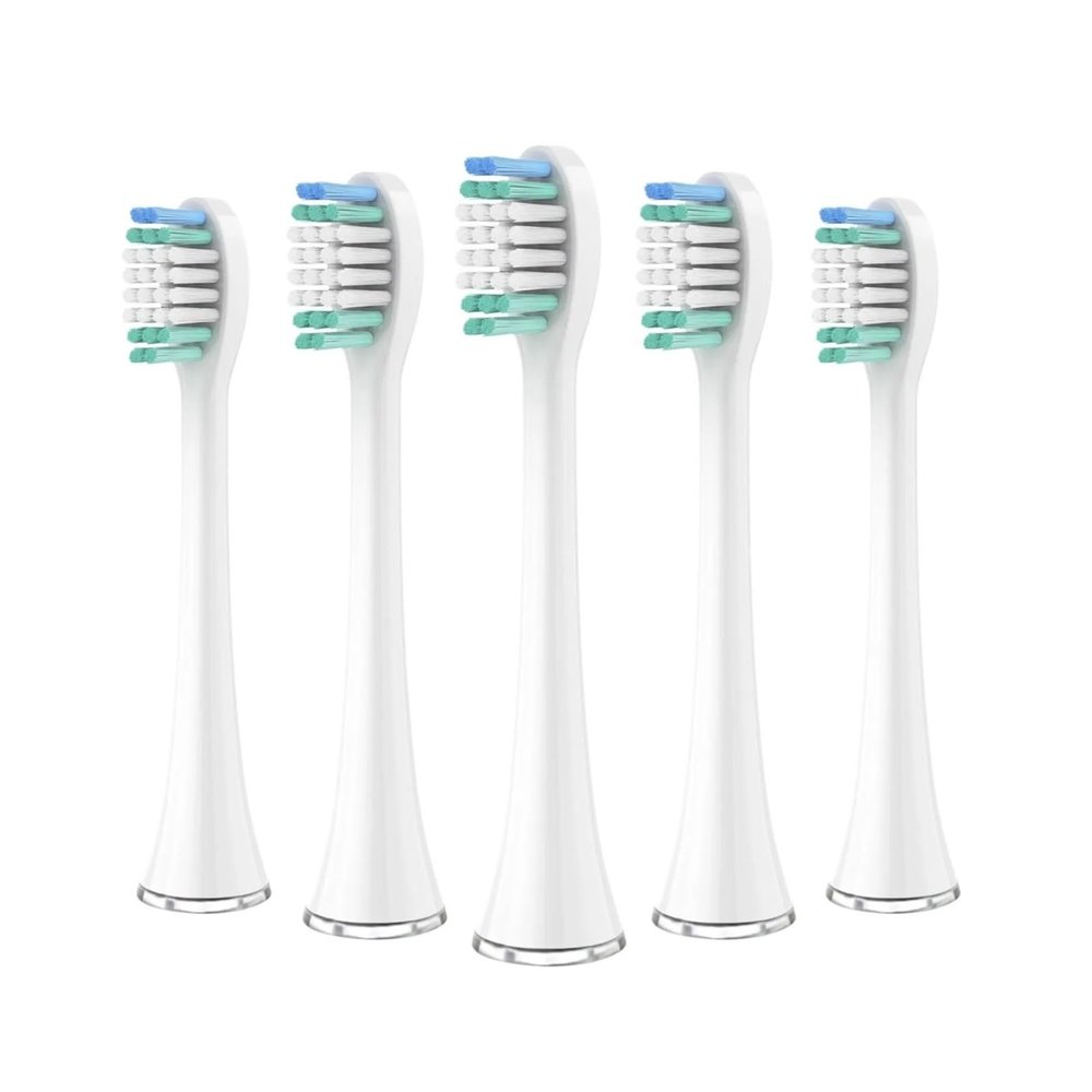 Replacement Brush Heads Compatible with Aquasonic Black Series Pro Vibe Duo, 10-Pack, White Nylon Bristles