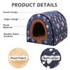 2-in-1 Foldable Indoor Dog Cave Bed, Non-Slip, with Plush Mat, 57 x 44 x 39 cm view 2