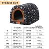 2-in-1 Foldable Indoor Dog Cave Bed, Non-Slip, with Plush Mat, 57 x 44 x 39 cm view 3