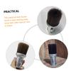 Fiber and Plastic Barber Brush, Silver Neck Duster view 2