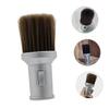 Fiber and Plastic Barber Brush, Silver Neck Duster view 3