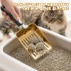 Metal Cat Litter Scoop, 430 Stainless Steel, Gold, 26.2 x 9.5 cm view 3