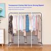 Transparent Dustproof Clothes Rack Cover with Double Zipper, 180 x 75 x 150 cm view 3