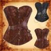 Women's Gothic Underbust Corset Costume Top view 2