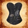 Women's Gothic Underbust Corset Costume Top view 3