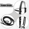 predolo Horse Bridle with Reins, PVC, Stainless Steel Ring, Adjustable, L, Black view 3