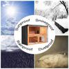 Waterproof Outdoor Rabbit Hutch Cover with Clear Window, Ventilation and Zipper Access (122 x 50 x 105 cm) view 2