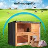 Waterproof Outdoor Rabbit Hutch Cover with Clear Window, Ventilation and Zipper Access (122 x 50 x 105 cm) view 4